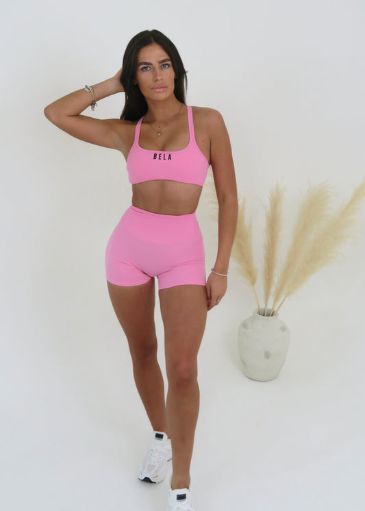 Baby Pink Scrunch Bum Shorts